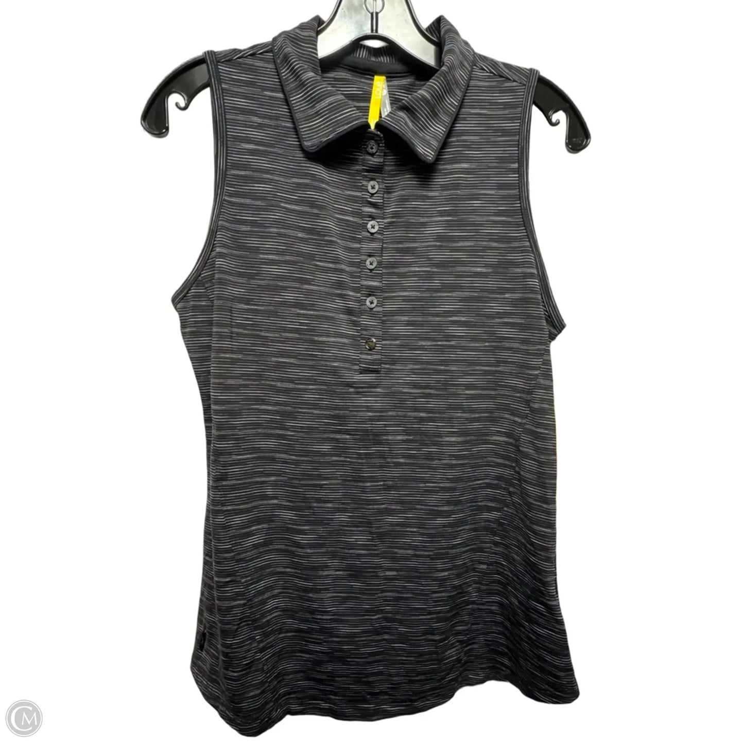 Athletic Tank Top By Lole In Black & Grey, Size: M