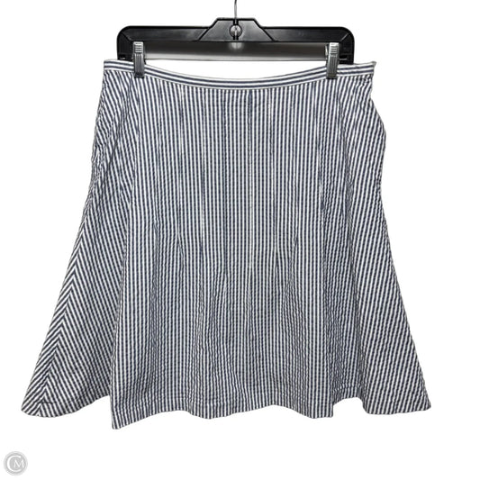 Seersucker Skirt Midi By Brooks Brothers In Striped Pattern, Size: 12