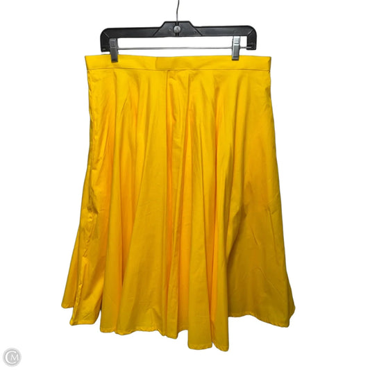 Circle Midi Skirt By Magnolia Park In Yellow, Size: XL