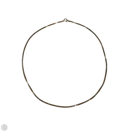 Italian Sterling Silver Box Chain Necklace Stamped GM