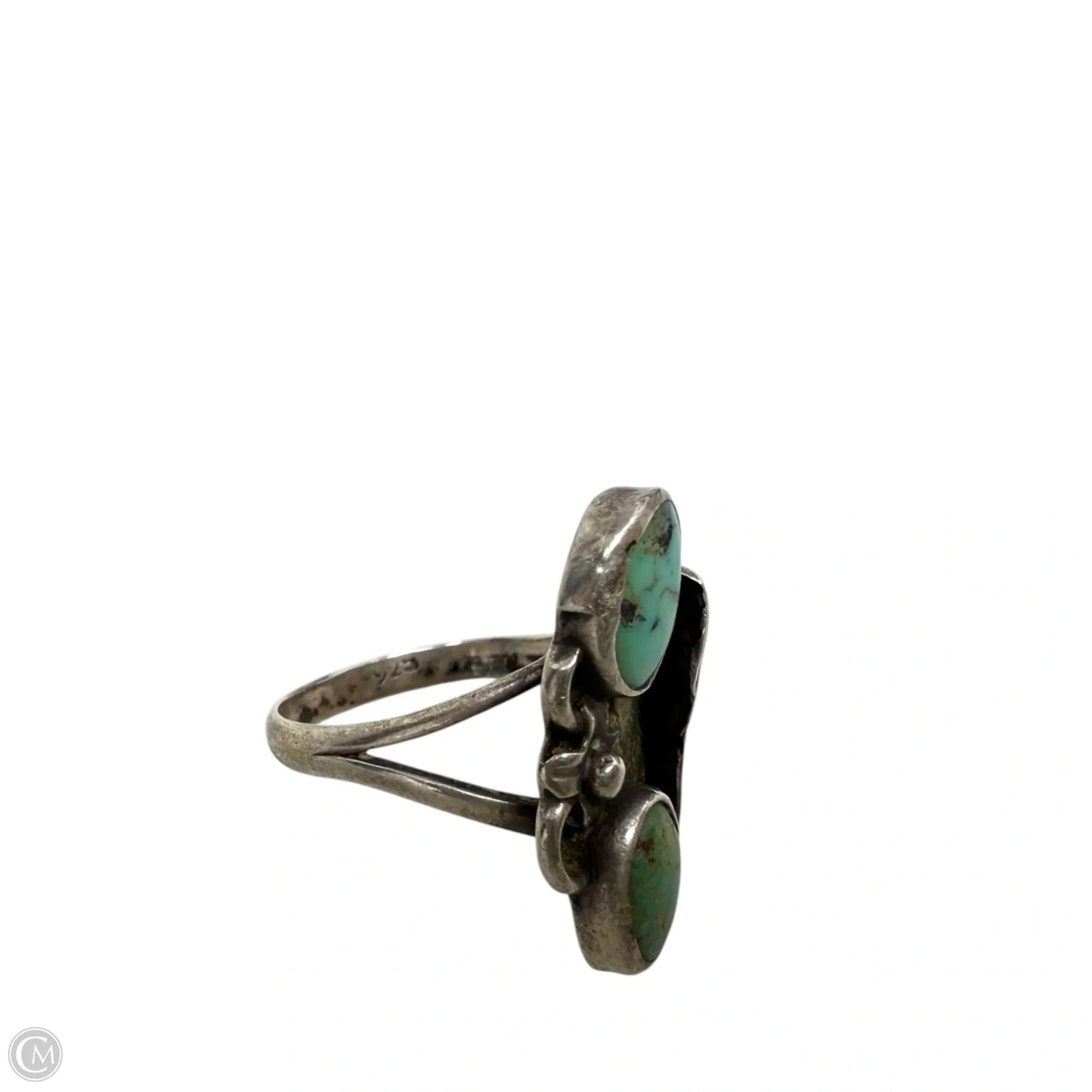 Navajo Sterling Silver & Turquoise Statement Ring, Size: 6