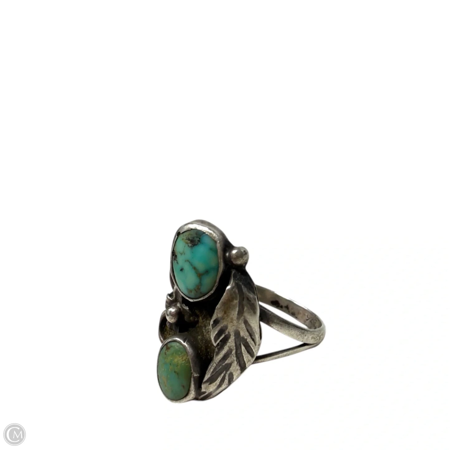 Navajo Sterling Silver & Turquoise Statement Ring, Size: 6