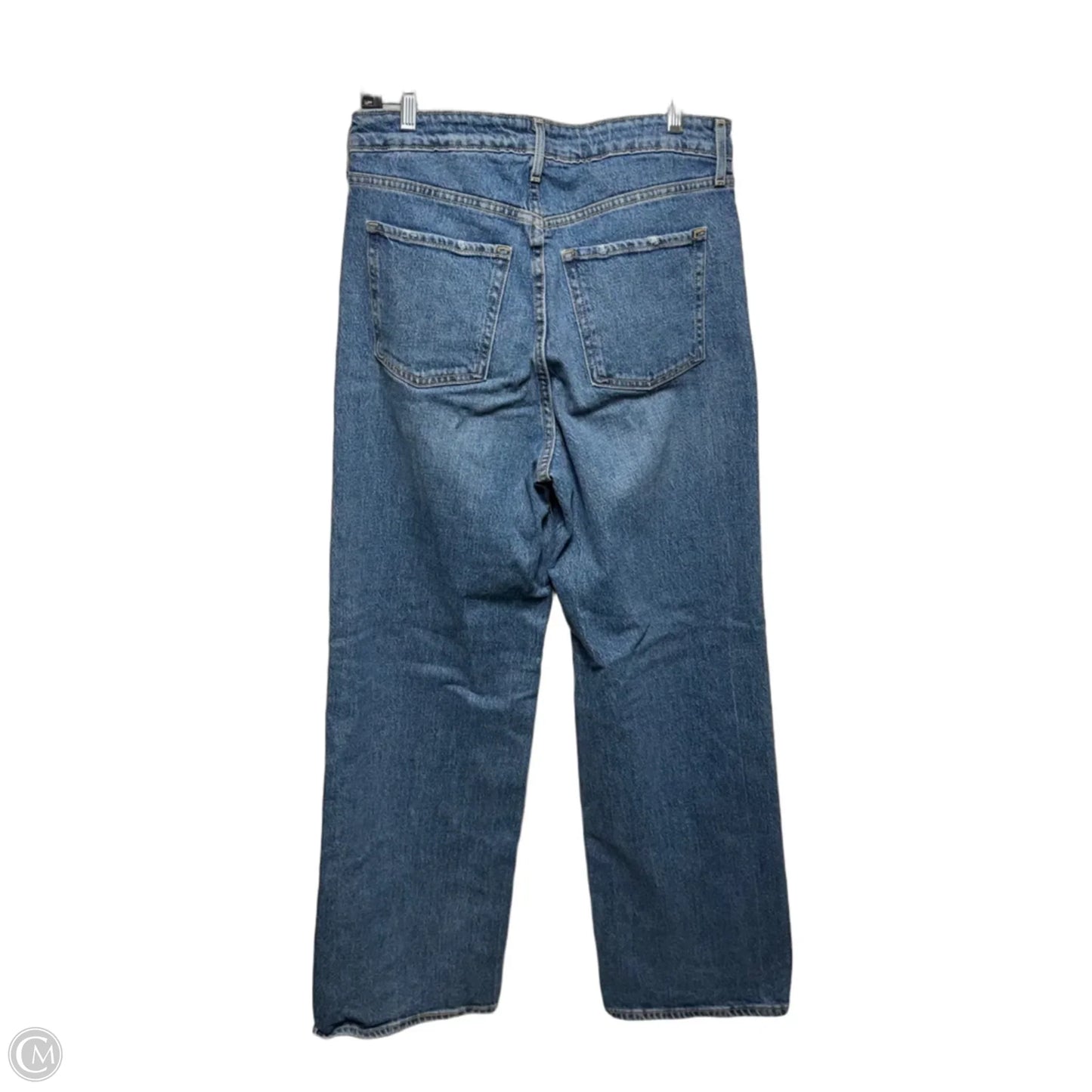 Extra High-Rise Sky-Hi Wide Leg Jeans By Old Navy In Blue Denim, Size: 8