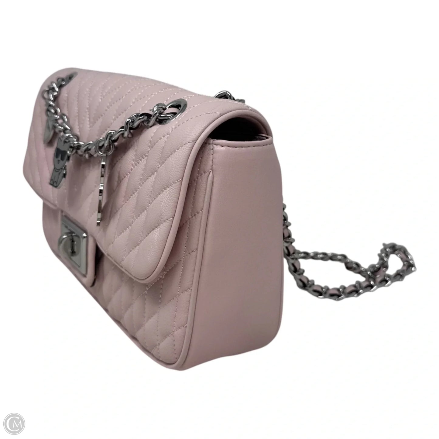 Quilted Charm Strap Handbag Designer By Karl Lagerfeld, Size: Medium