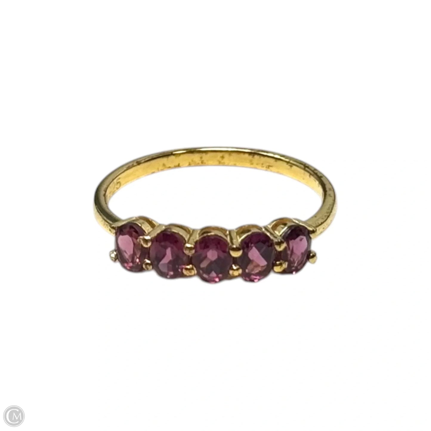Pink Gems & Sterling Silver Ring, Size: 7