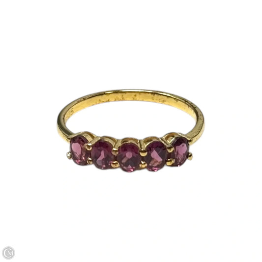 Pink Gems & Sterling Silver Ring, Size: 7