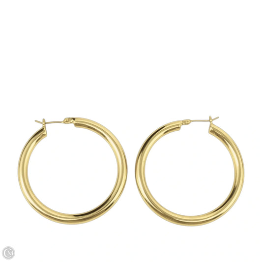 1.5” Gold Tone Hoop Earrings