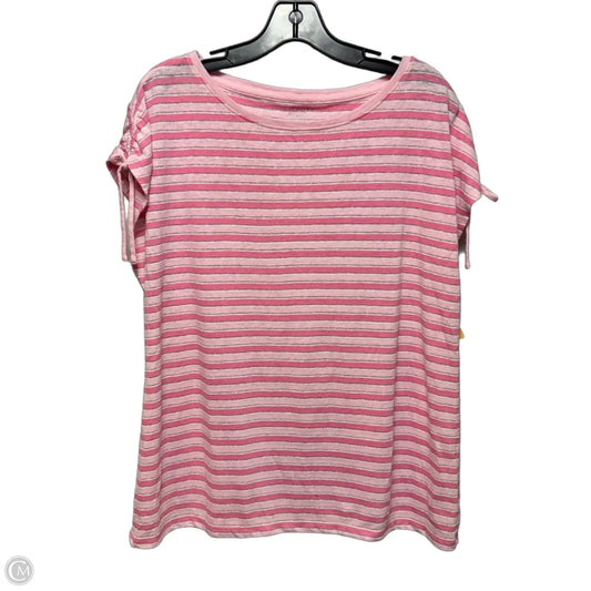 Linen Blend Top Sleeveless By Talbots In Striped Pattern, Size: Xl