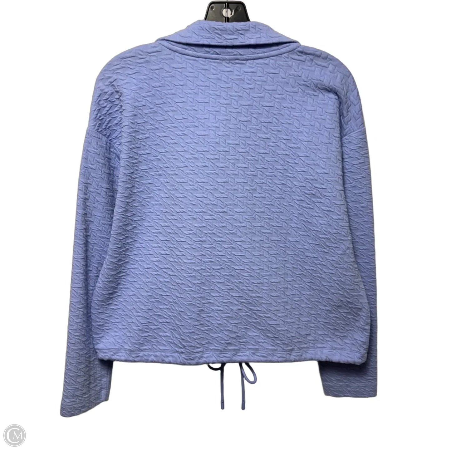 Textured Top Long Sleeve By Talbots In Blue, Size: M