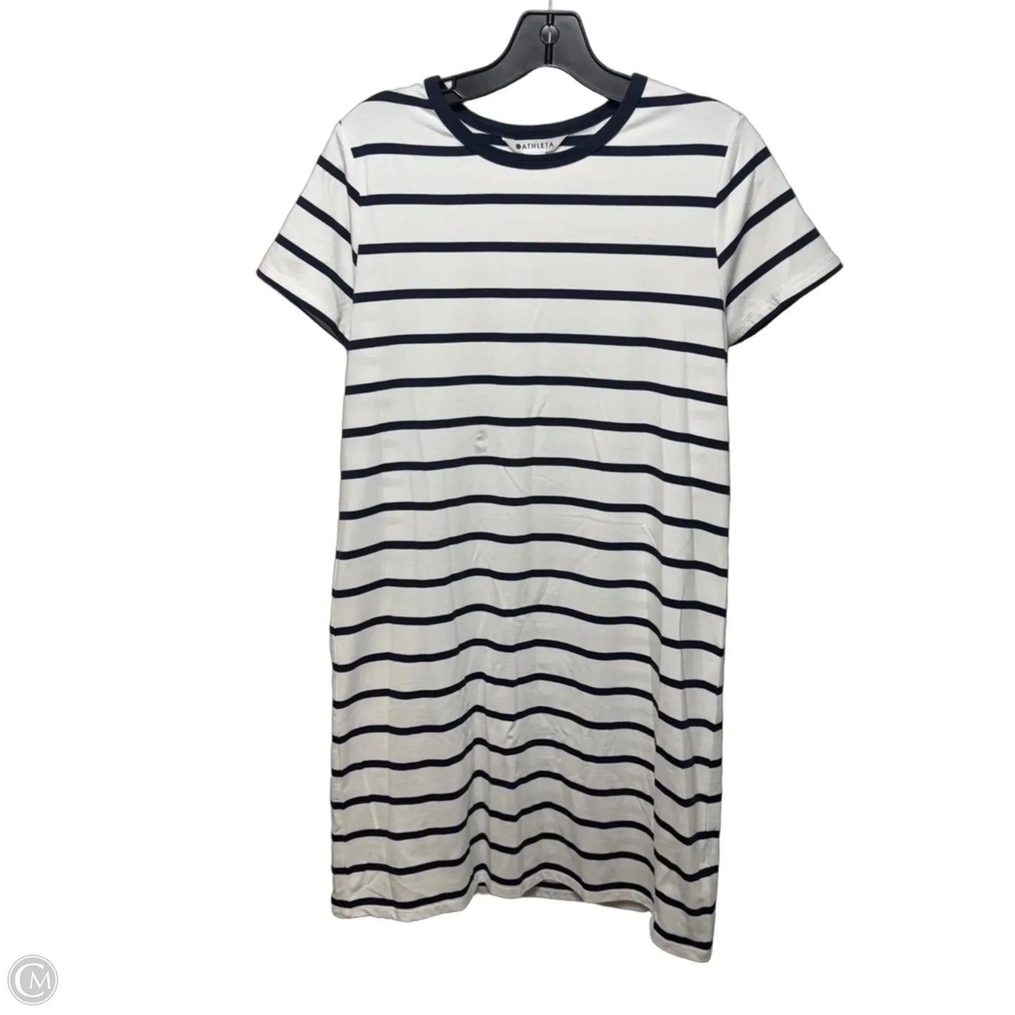 Dress Casual Midi By Athleta In Striped Pattern, Size: S