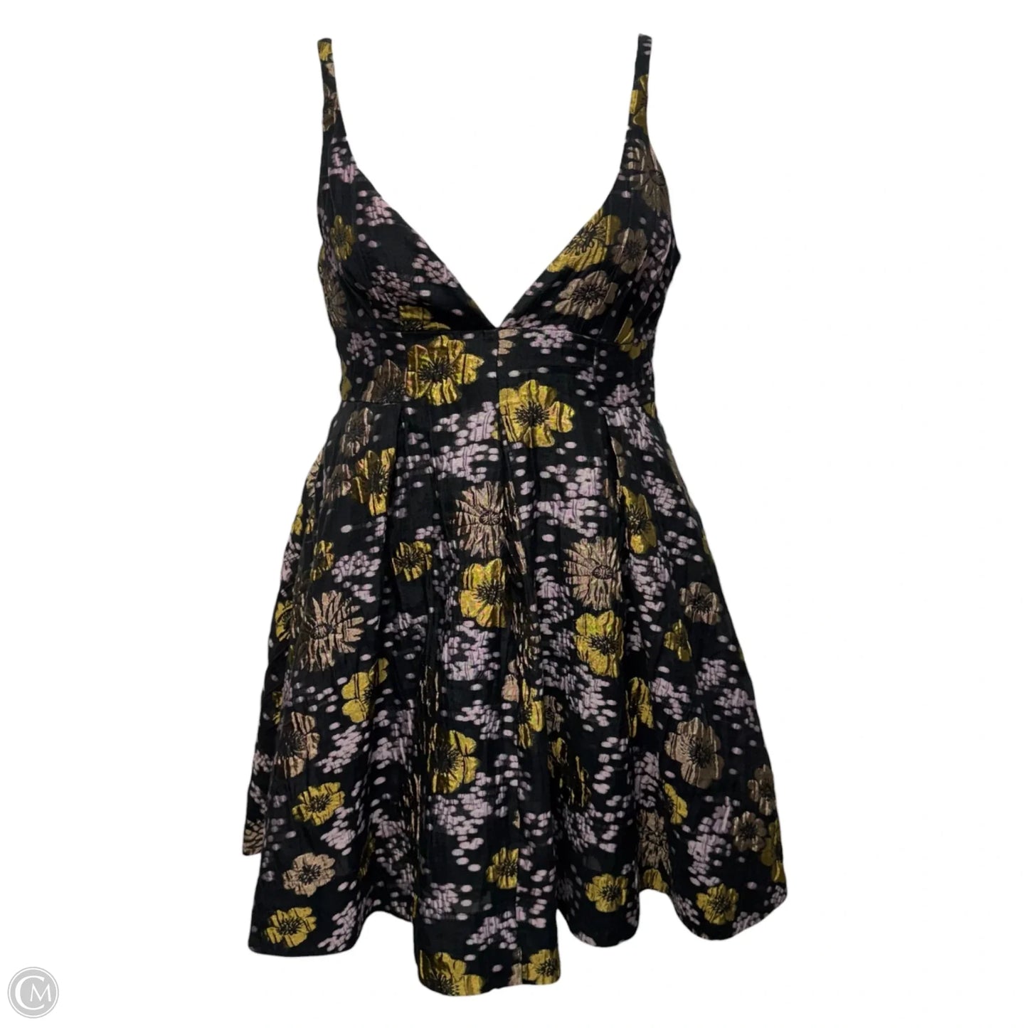 Jacquard A-Line Mini Dress By Anthropologie In Floral Print, Size: 8