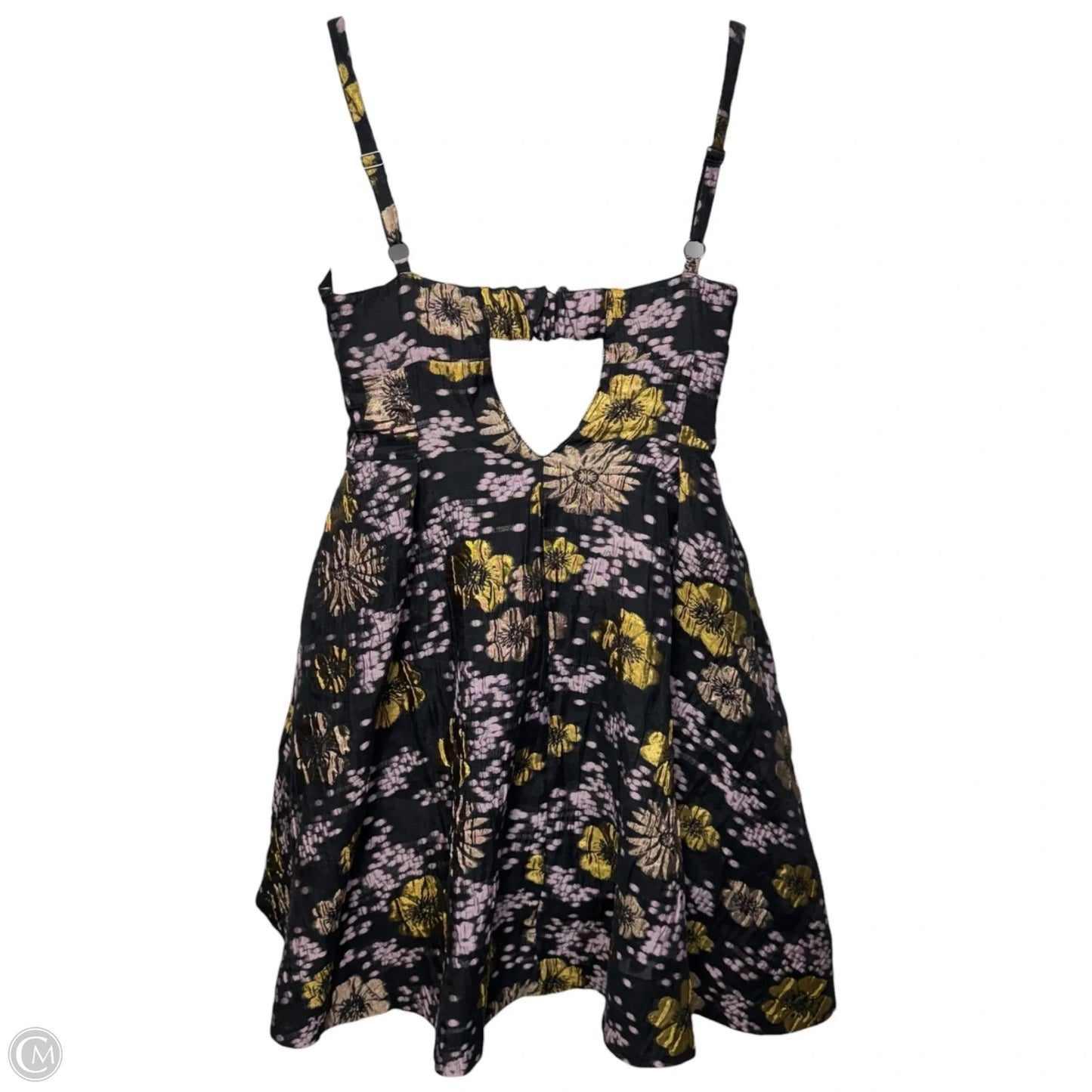 Jacquard A-Line Mini Dress By Anthropologie In Floral Print, Size: 8