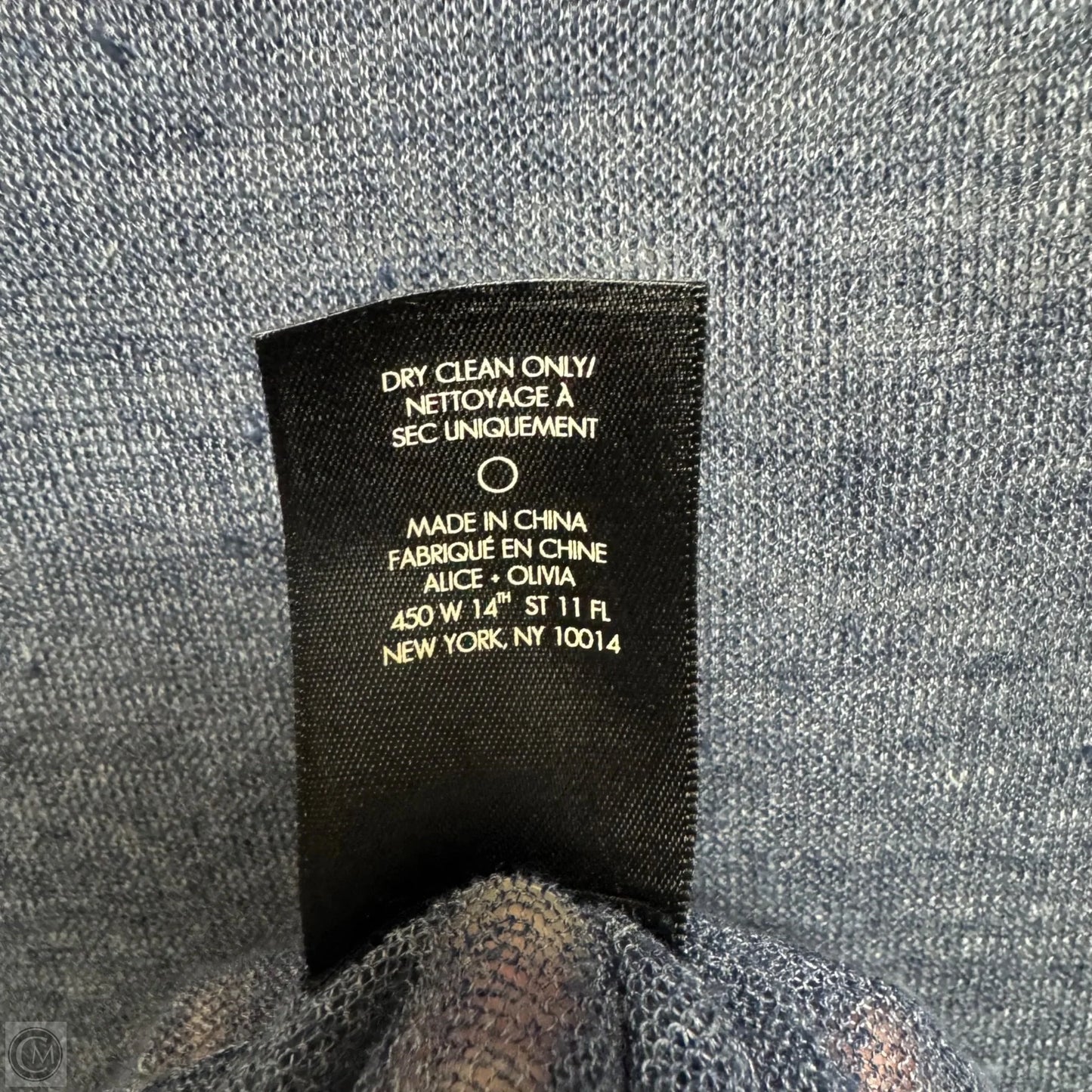Linen Blend Top Sleeveless Designer By Alice + Olivia In Blue, Size: S