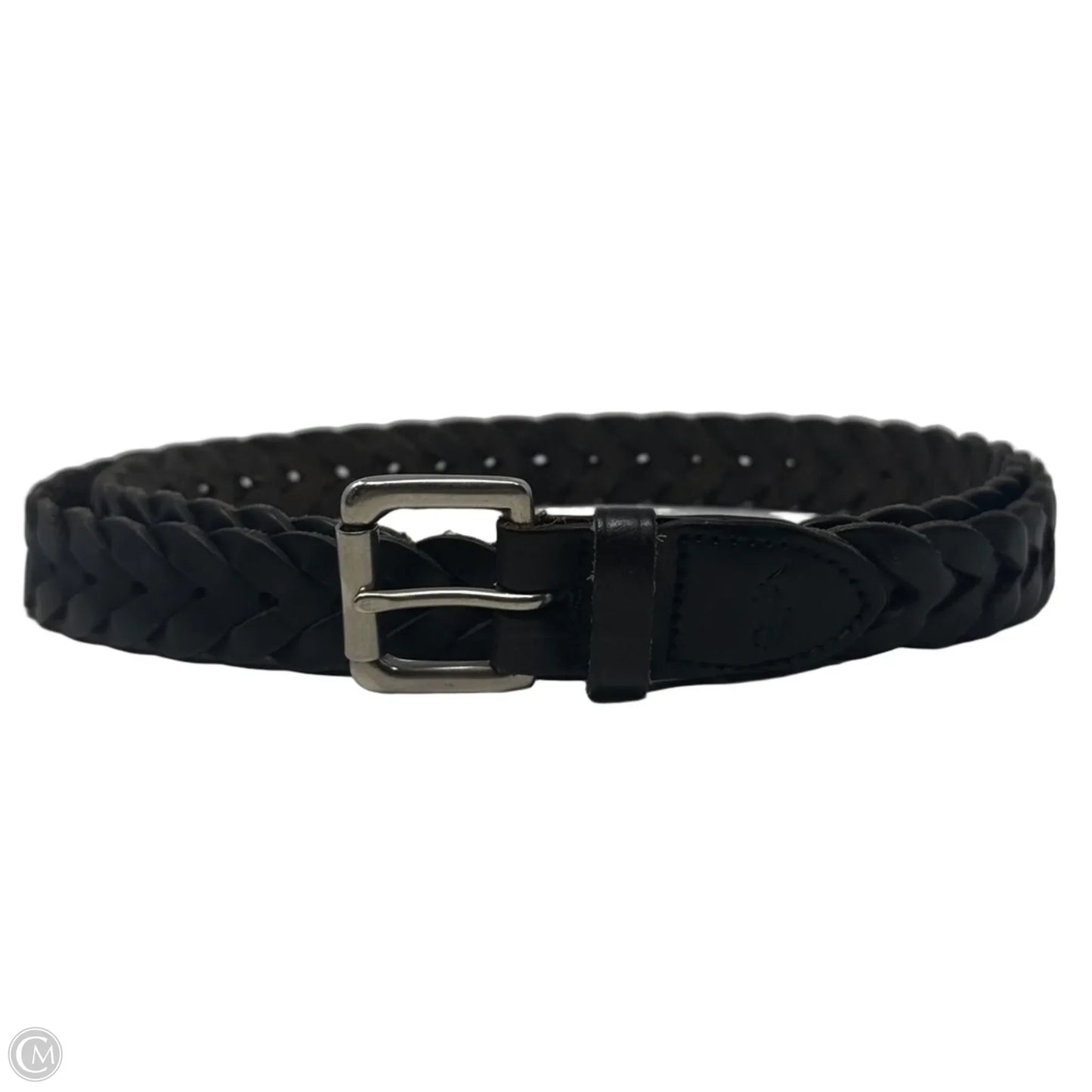 Brass Buckle Braided Belt Leather By Polo Ralph Lauren, Size: Large/42