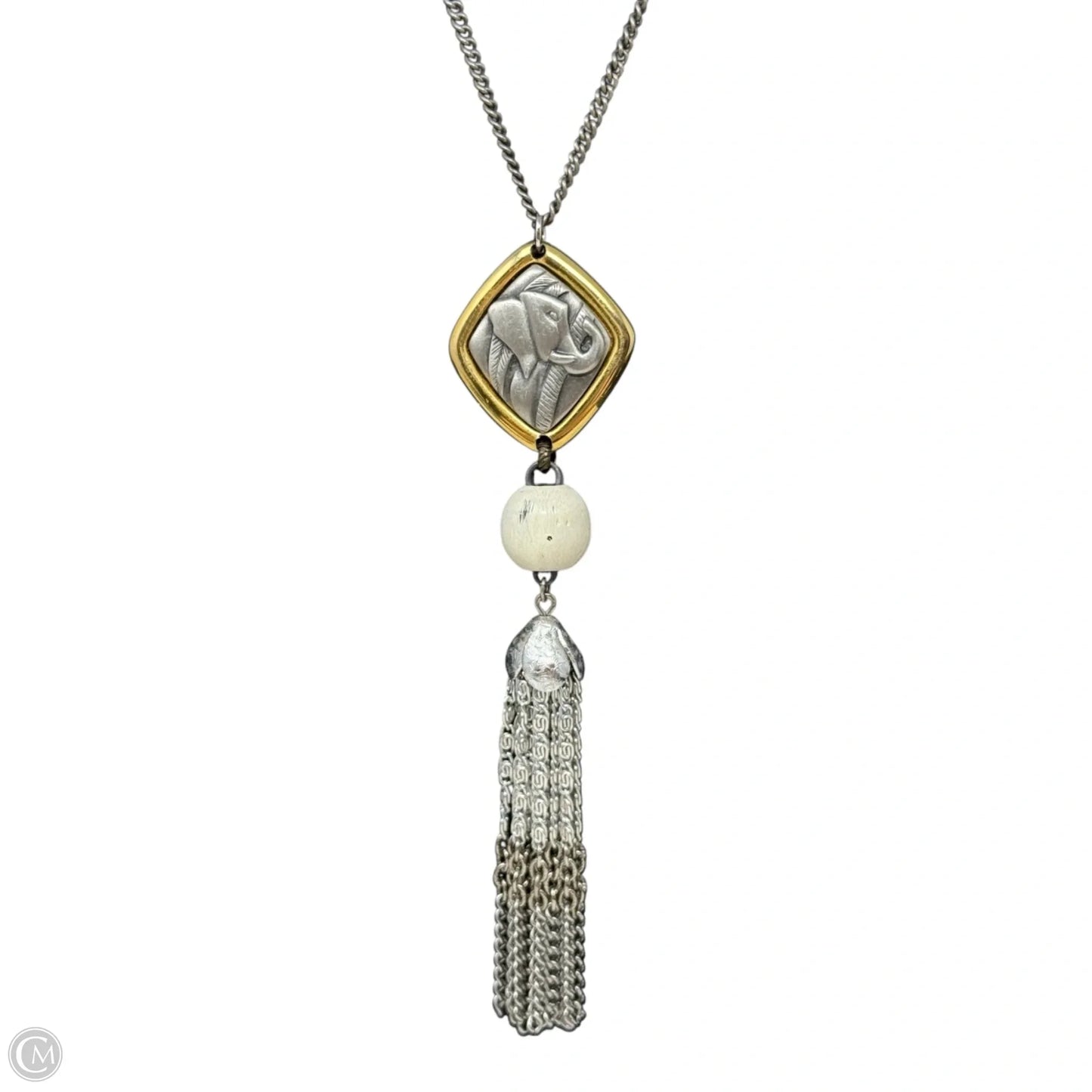 Elephant Tassel Pendant Necklace By Darlene