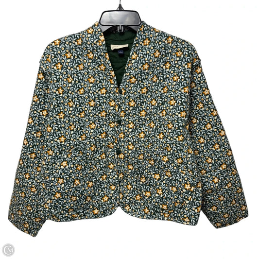 Quilt Jacket By Universal Thread In Floral Print, Size: L