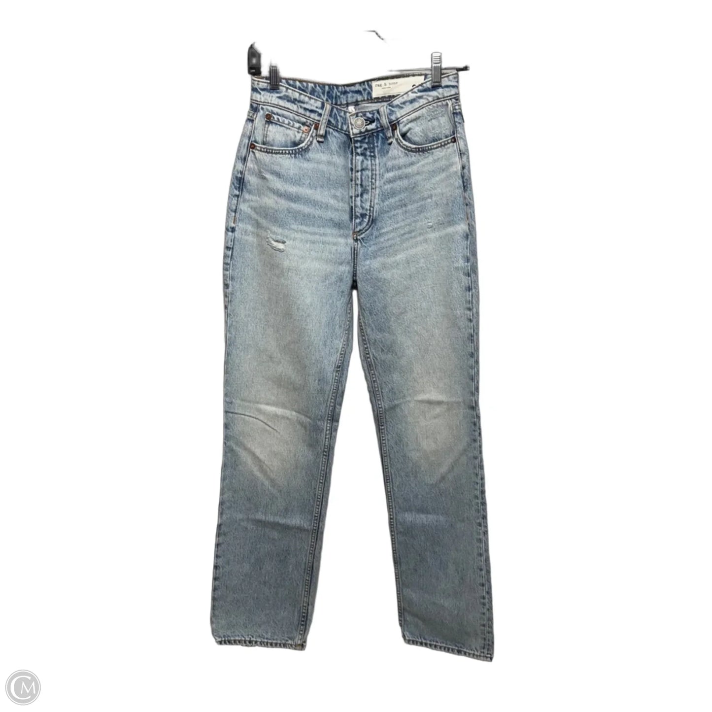 Alex High Rise Straight Jean By Rag And Bone In Blue Denim, Size: 2/26