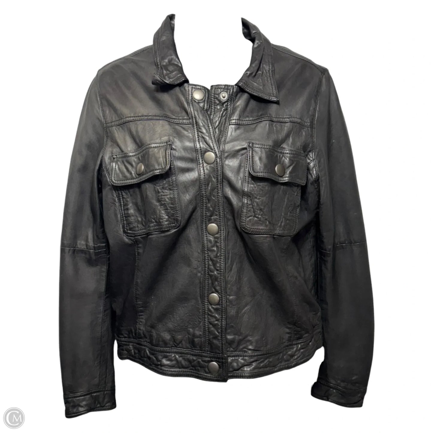 Jacket Leather By Treasure And Bond In Black, Size: M