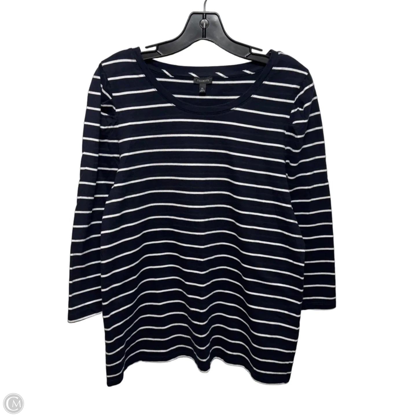 Top Long Sleeve By Talbots In Striped Pattern, Size: Xl