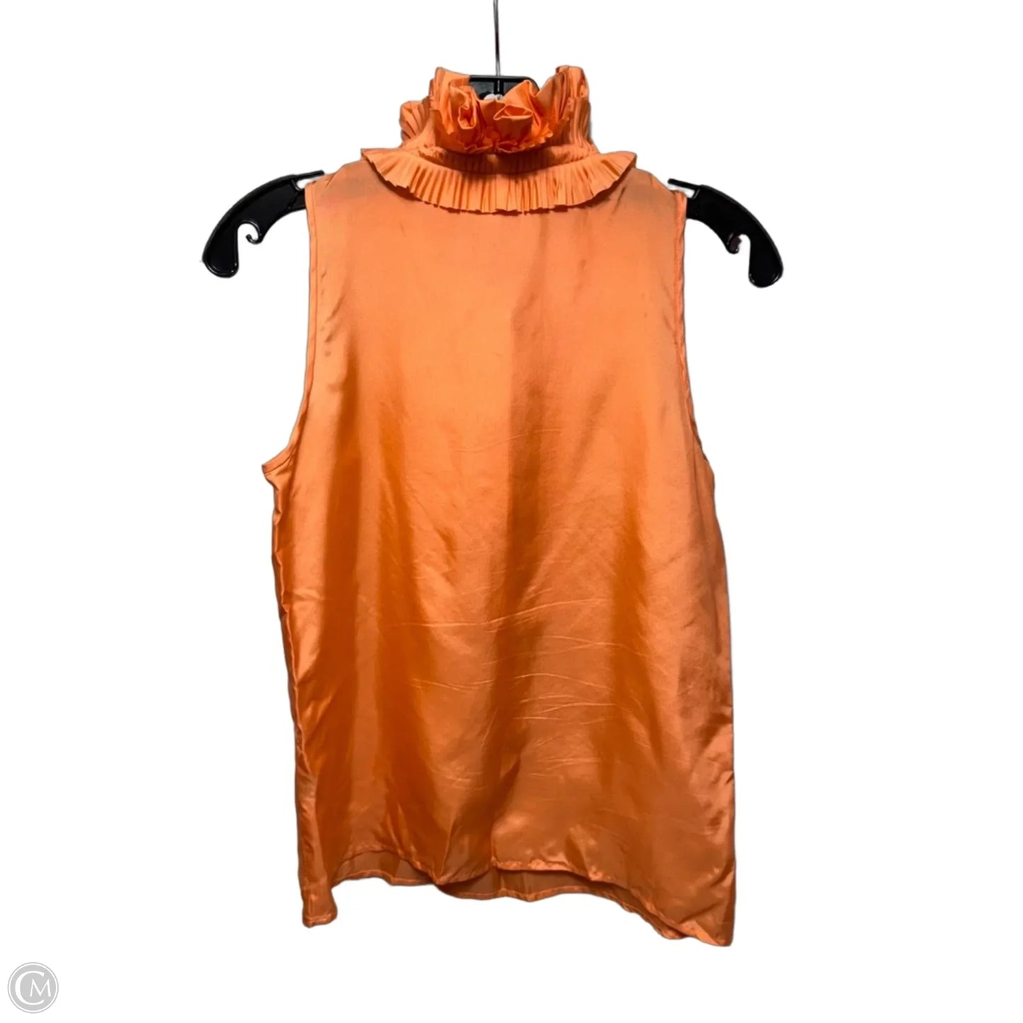 Silk Top Sleeveless By J. Crew In Orange, Size: 0