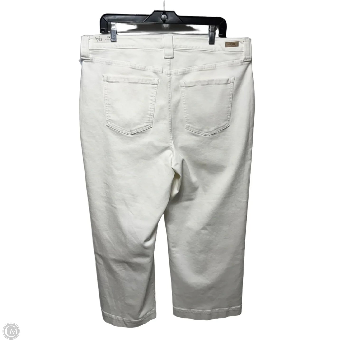 Stride High Rise Cropped Wide Leg By Liverpool In Bone White, Size: 16/33