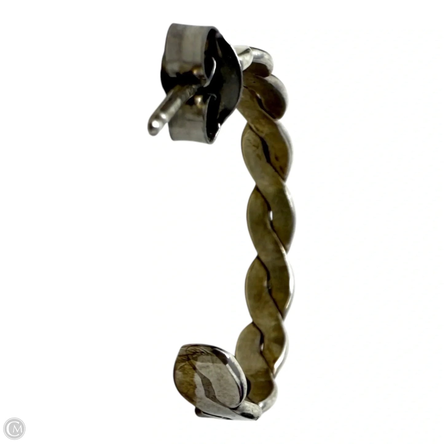 Twisted Sterling Silver Hoop Earrings