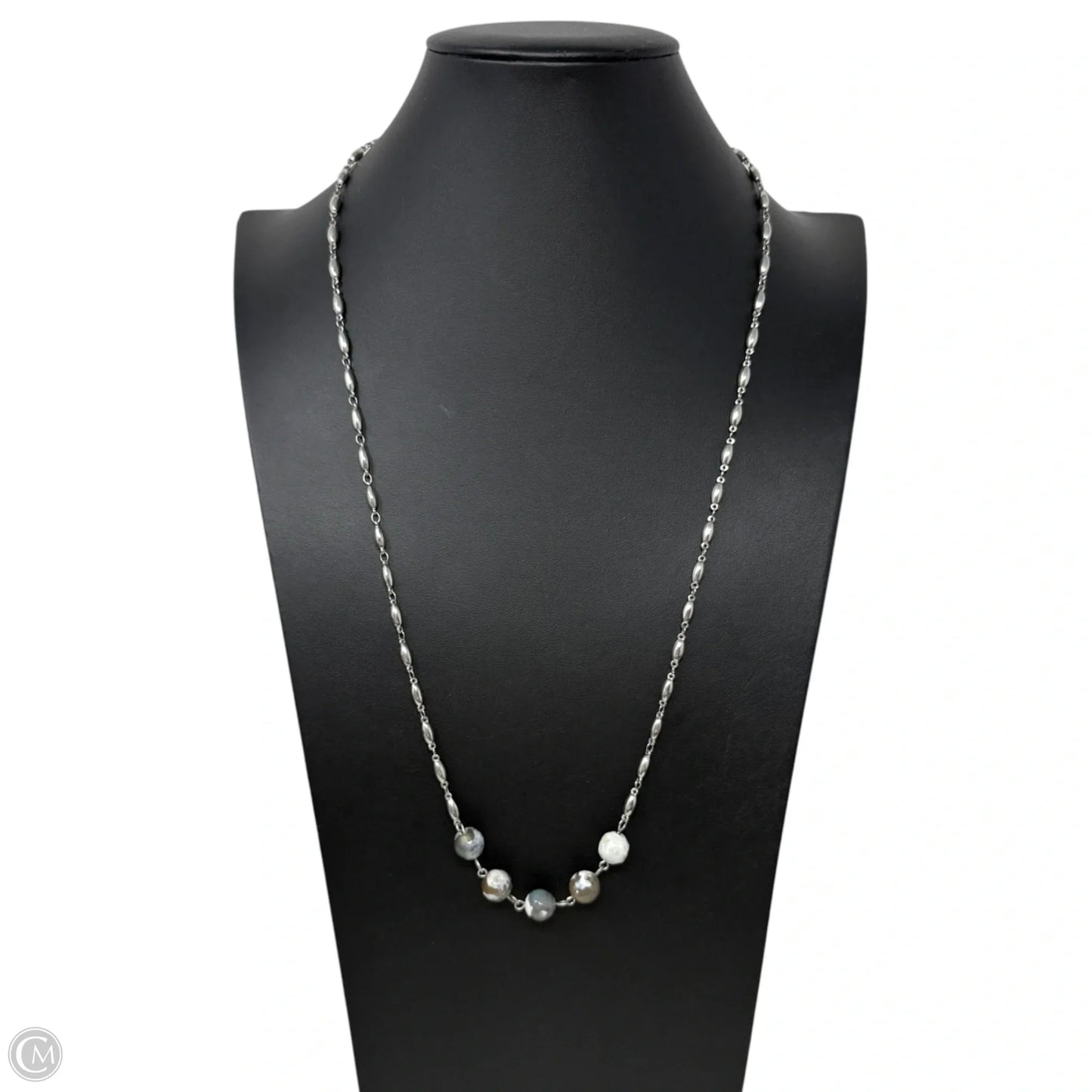 Long Agate Beaded Necklace