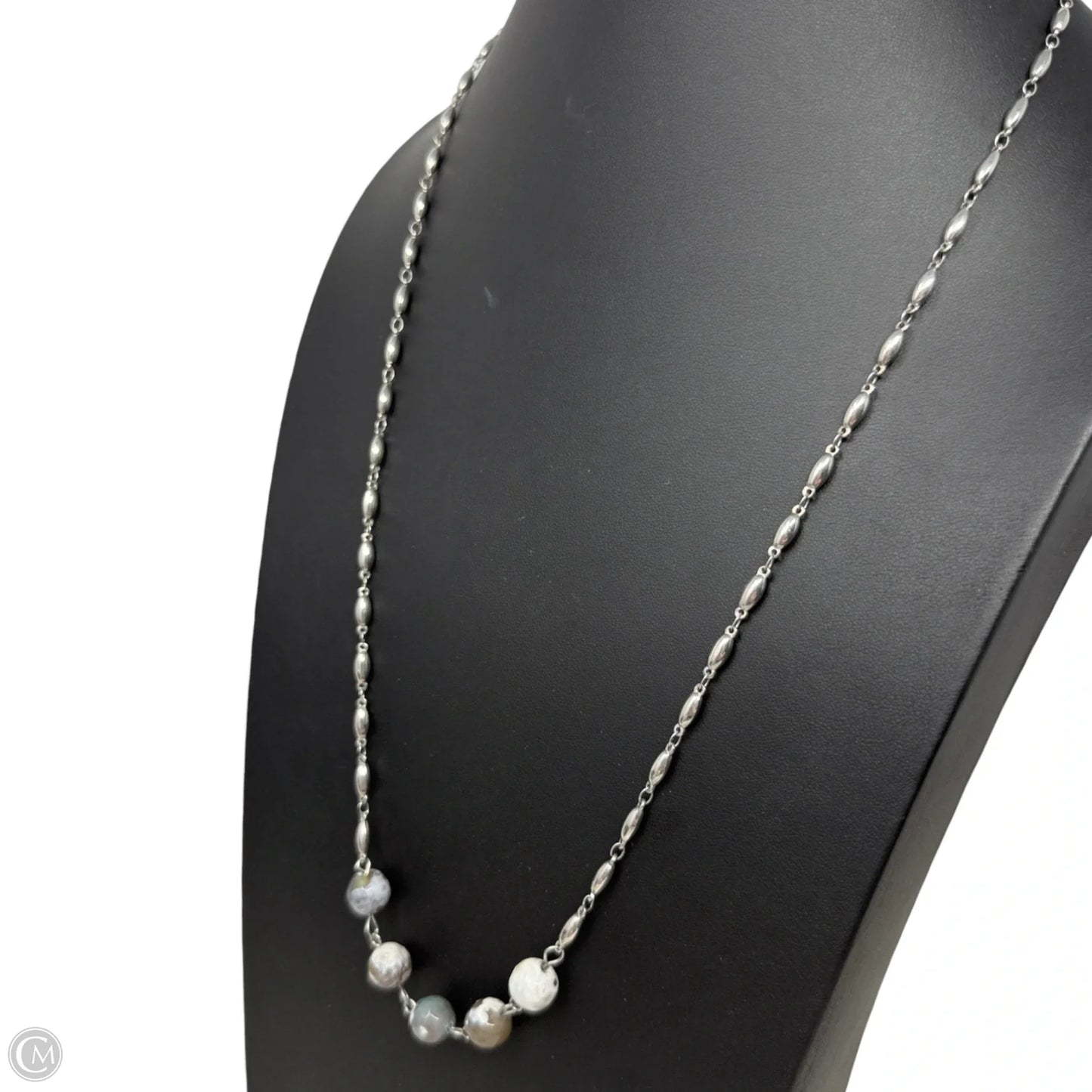 Long Agate Beaded Necklace