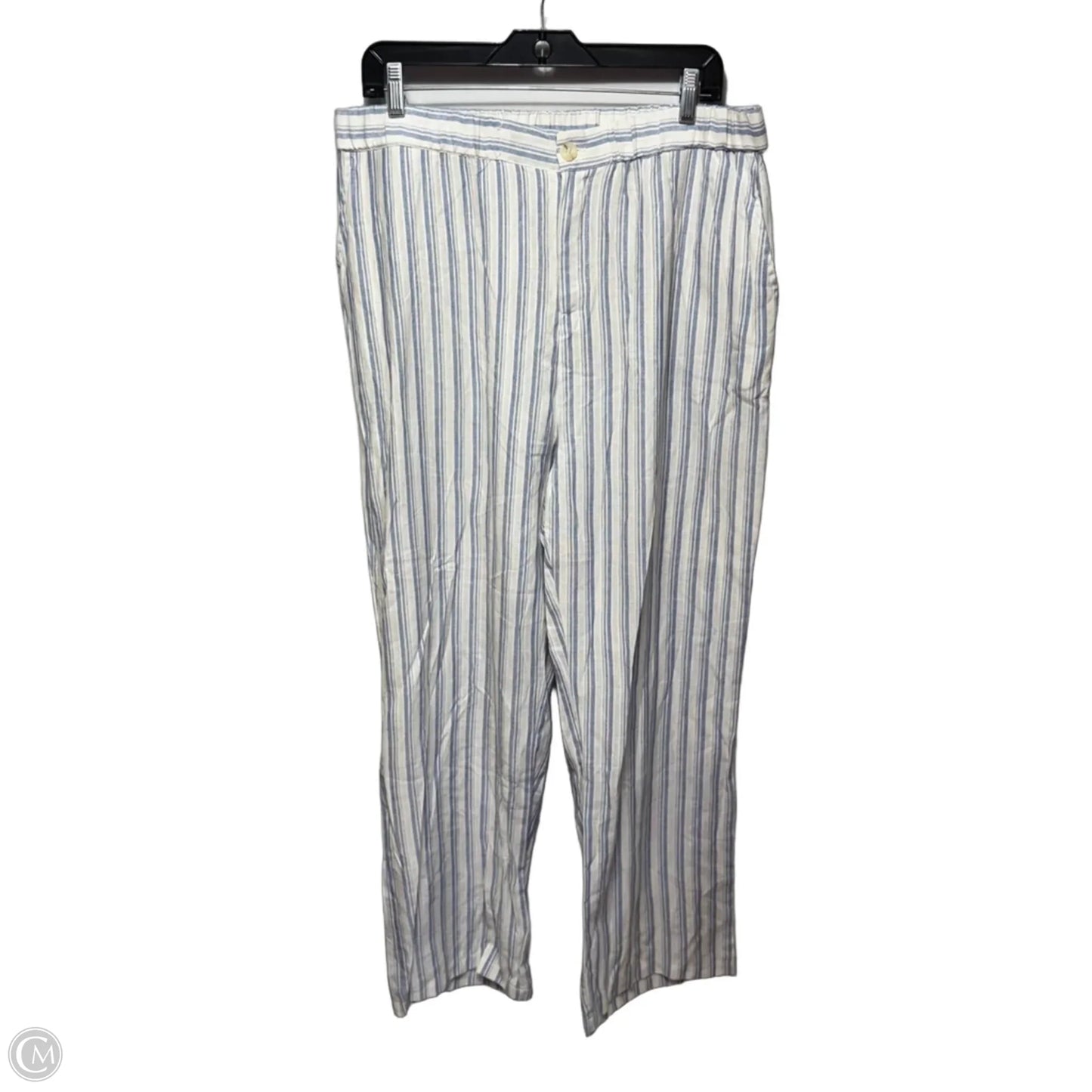 Pants Linen Blend By Coco + Carmen In Striped Pattern, Size: Xxl