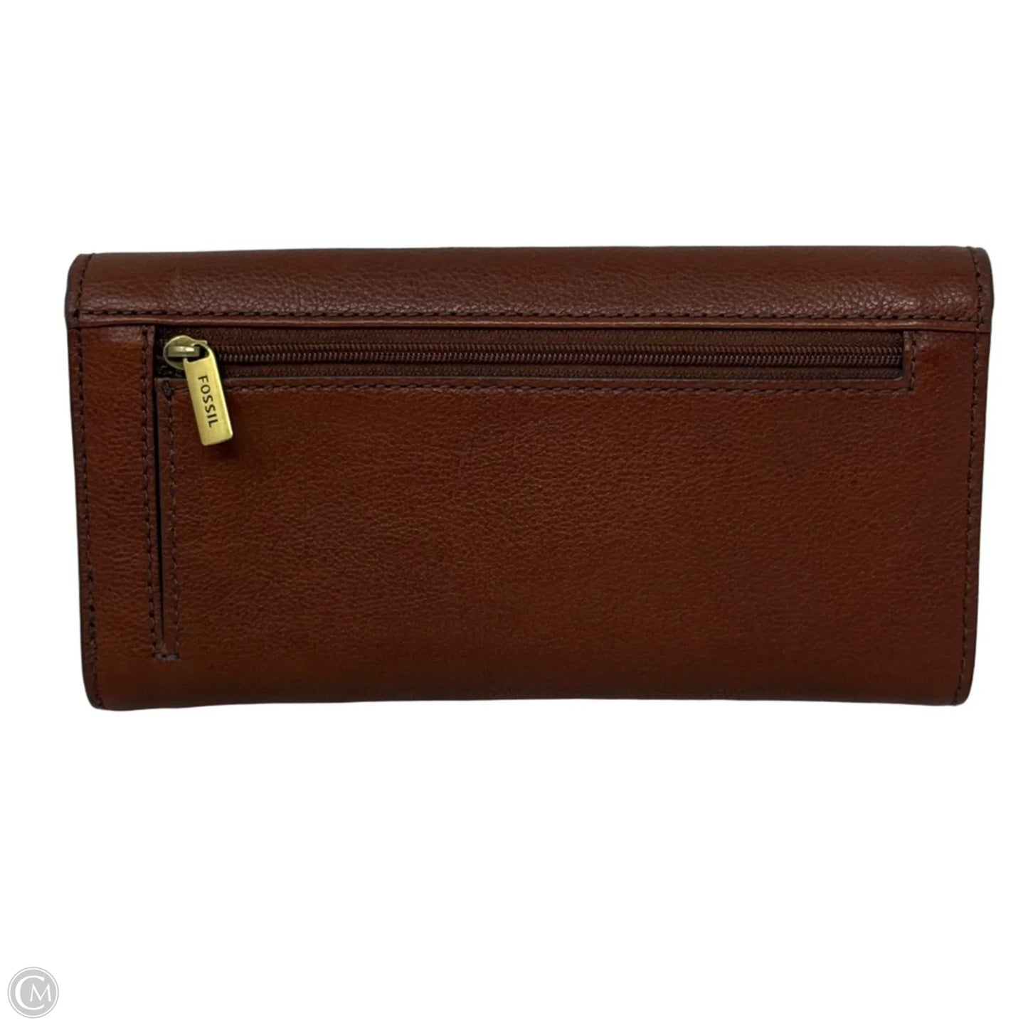 Cleo Flap Clutch Leather Wallet By Fossil, Size: Large