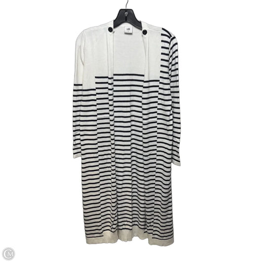 Sweater Cardigan By Cabi In Striped Pattern, Size: S