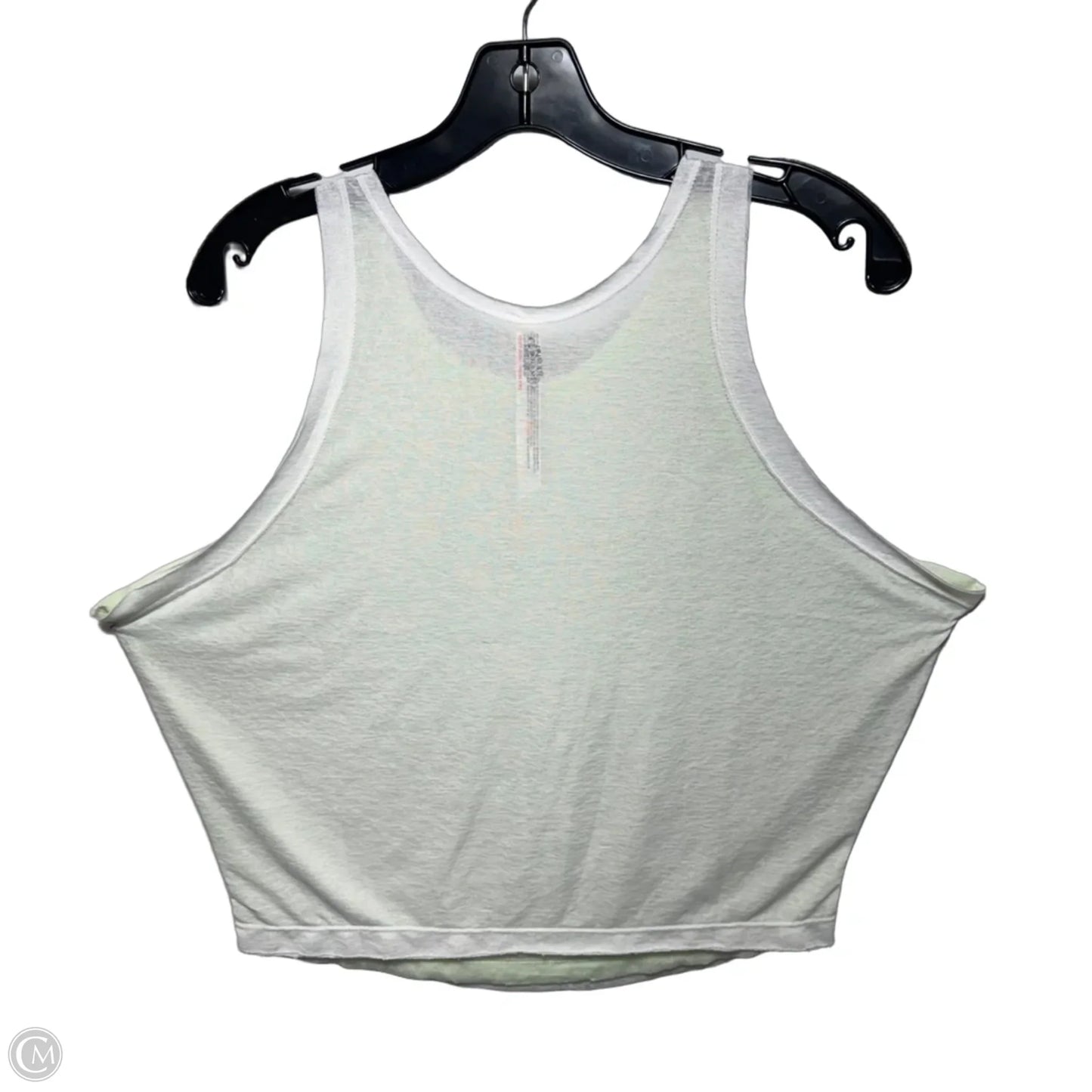 Athletic Tank Top By Free People Movement In Green & White, Size: M