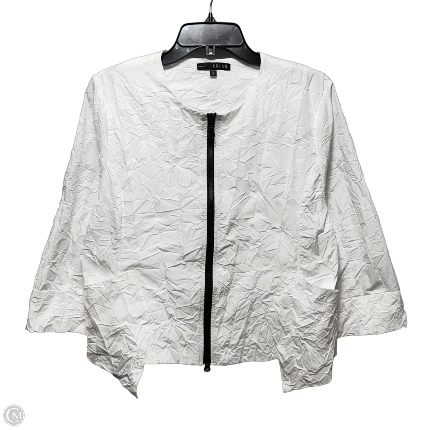 Arturo Wrinkle Jacket Windbreaker By Kozan In White, Size: M