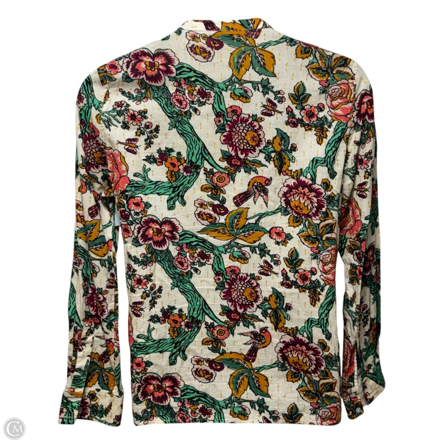 Tassel Top Long Sleeve By Figue In Floral Print, Size: L