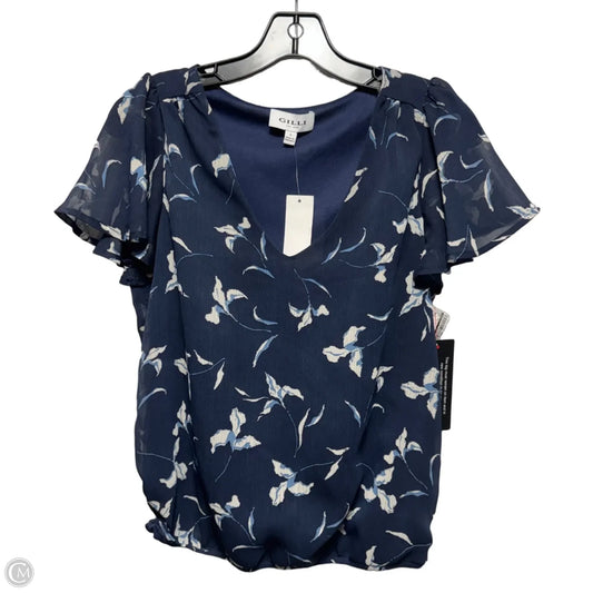Top Short Sleeve By Gilli In Navy, Size: S