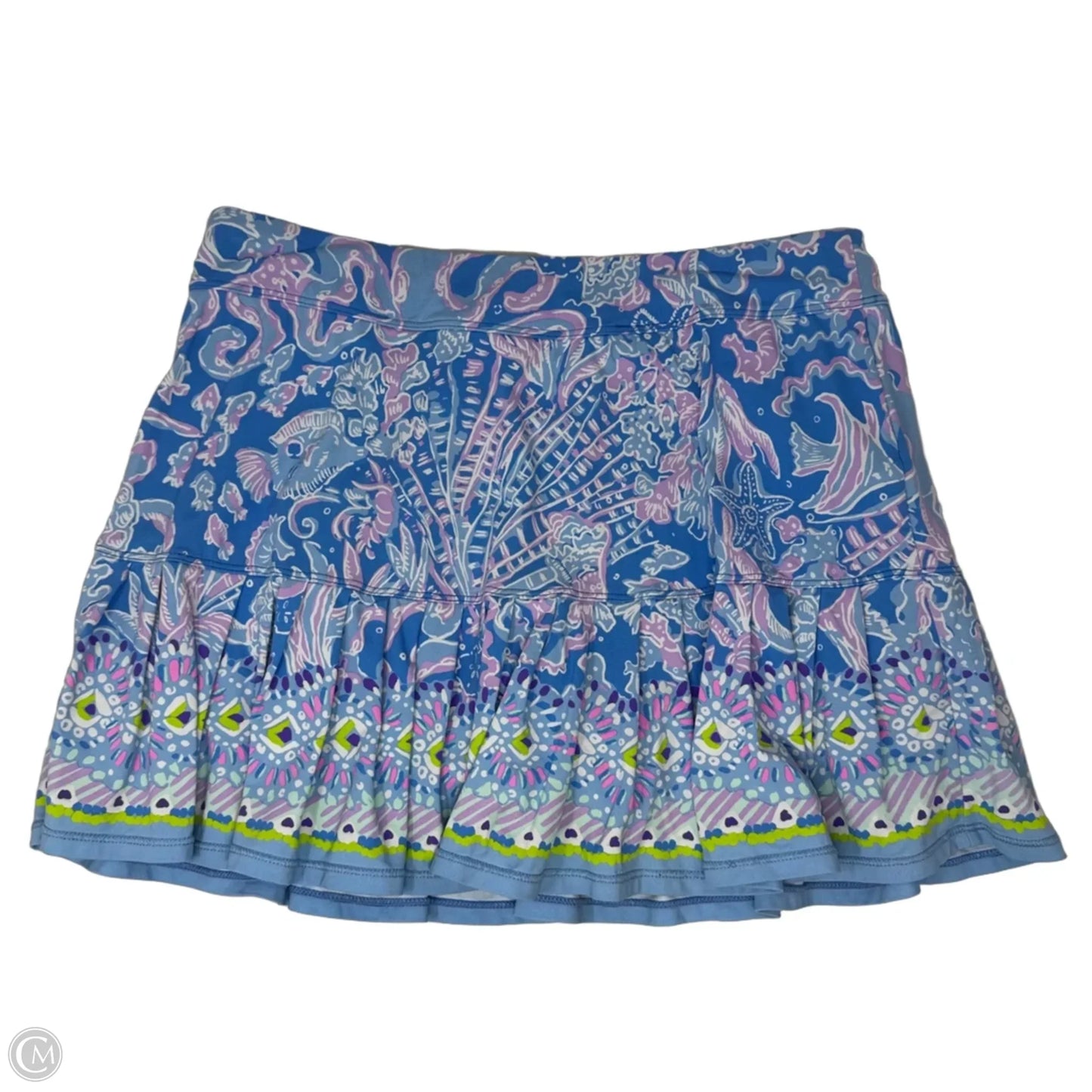 Taye Skort UPF50+ Designer By Lilly Pulitzer In Boca Blue, Sea What I See, Size: S