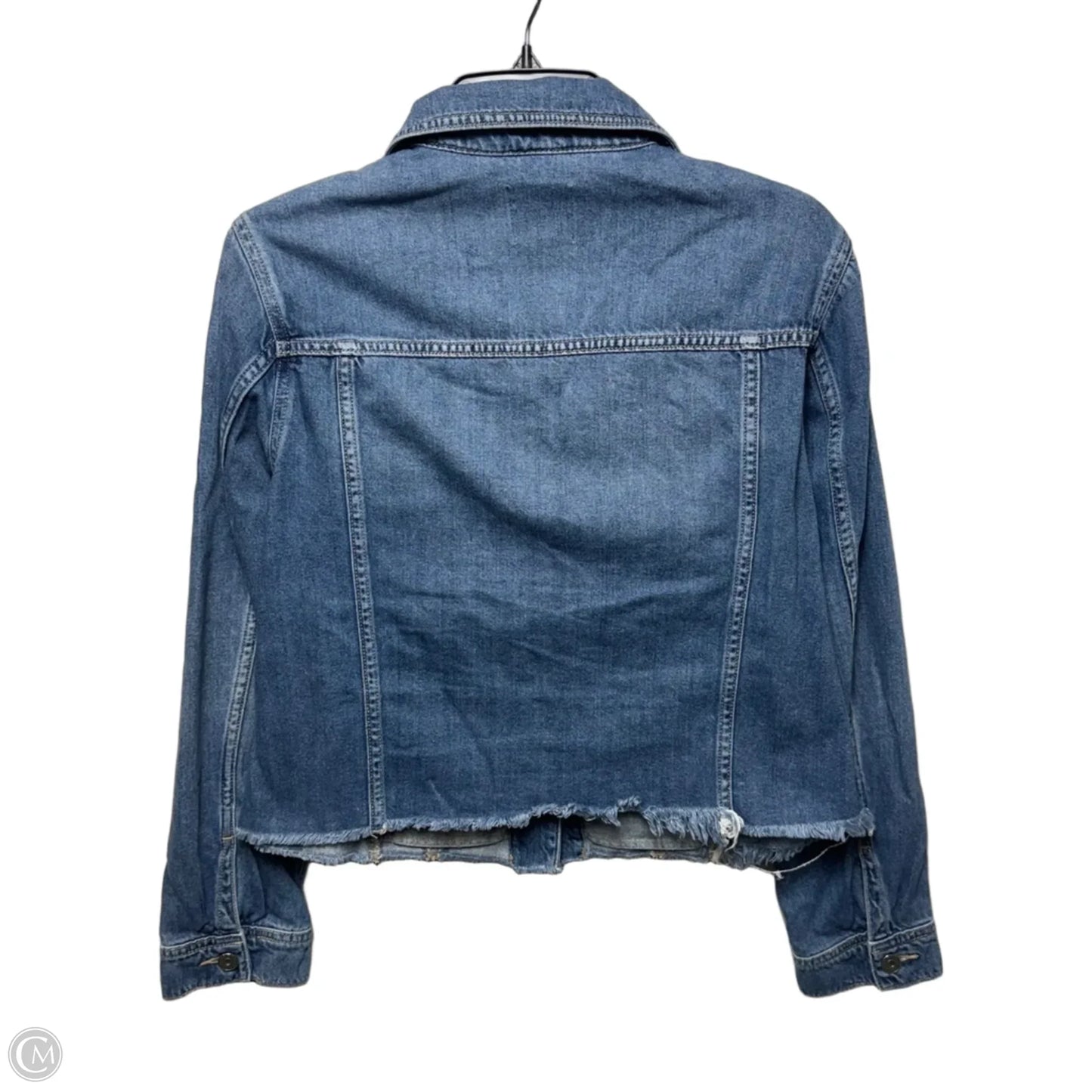 Frayed Hem Jacket Denim By Hidden In Blue Denim, Size: M