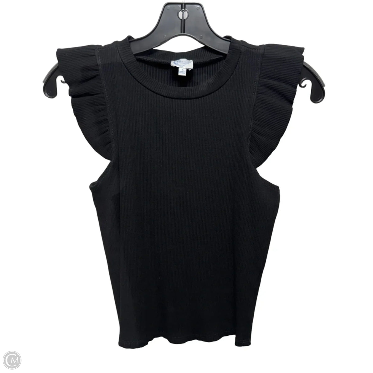 Ribbed Crop Top Sleeveless By Blue Rain In Black, Size: L