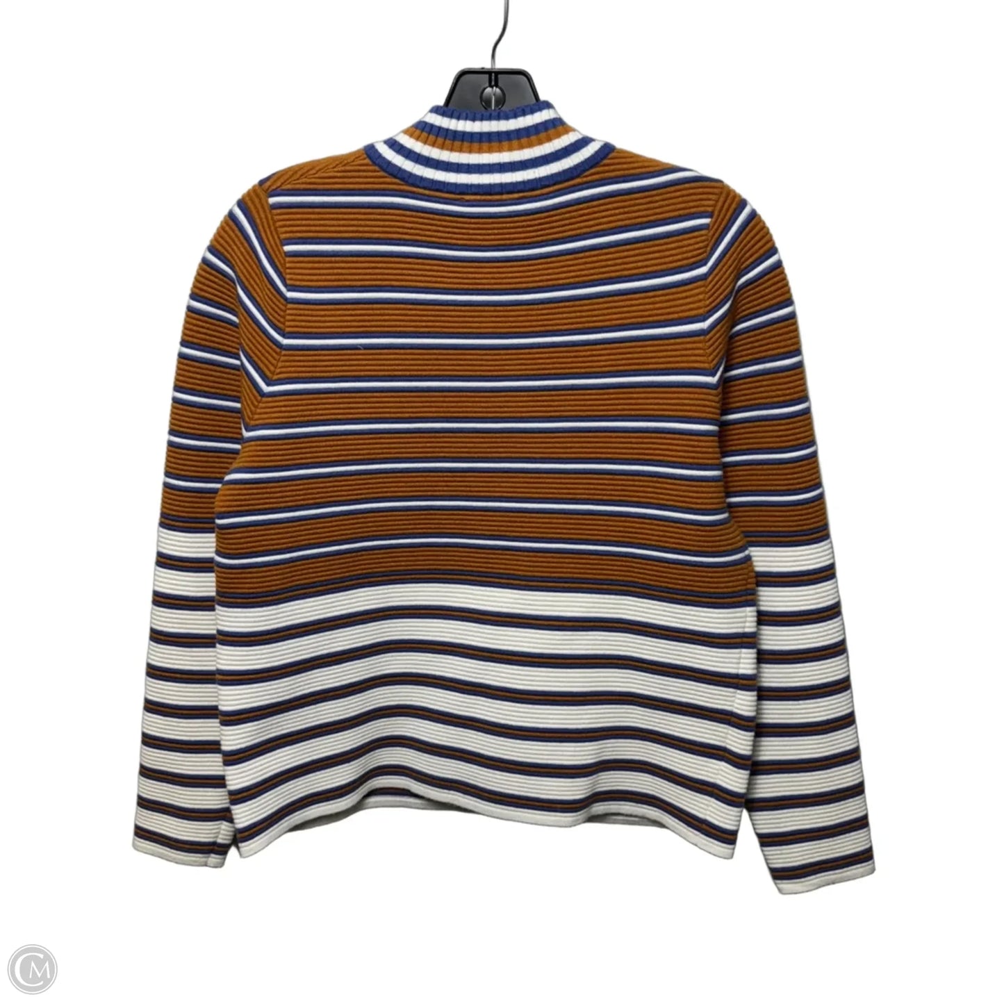 Whitney Zip-Up Pullover By Callahan In Striped Pattern, Size: S