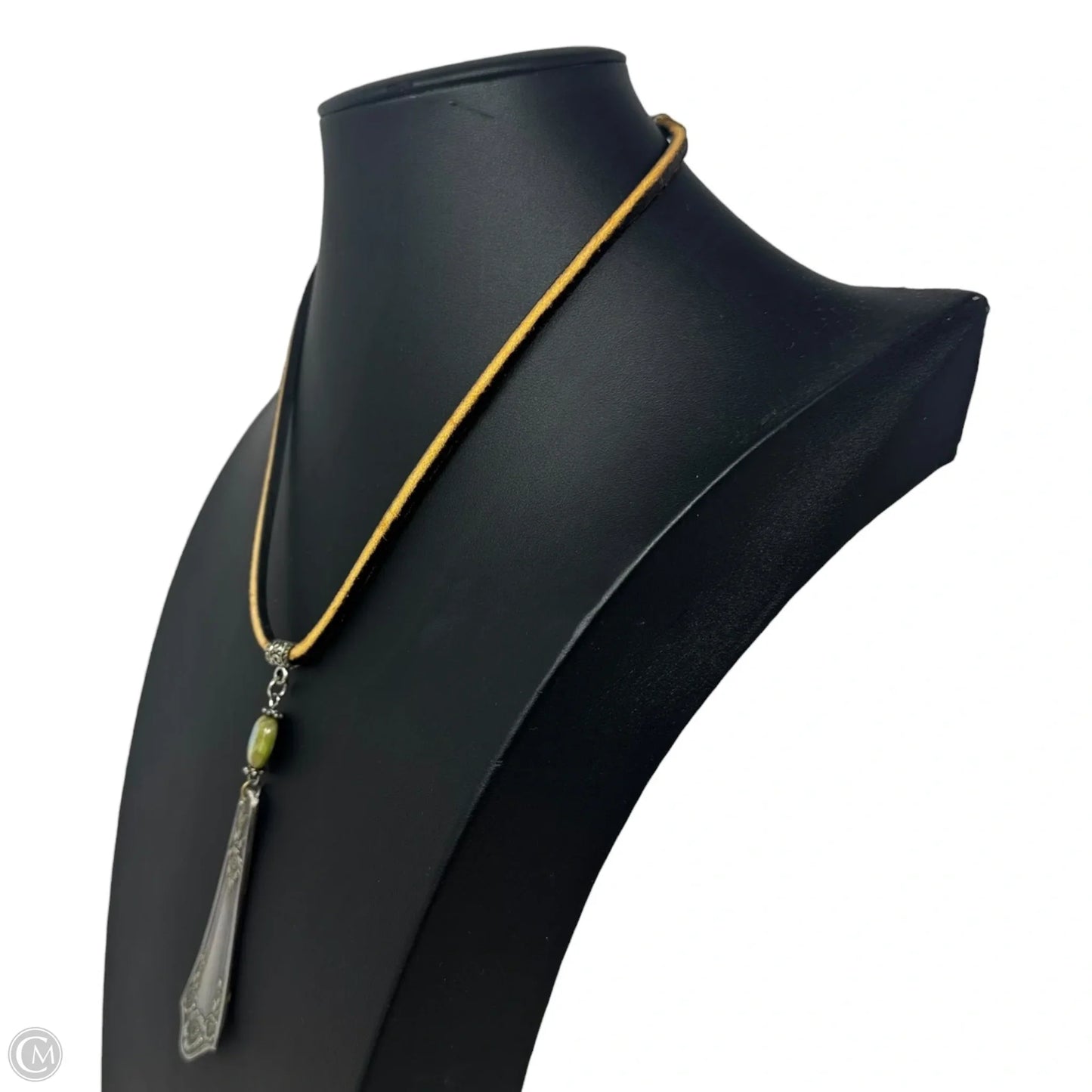 Silverware Handle & Leather Cord Necklace Statement Unbranded
