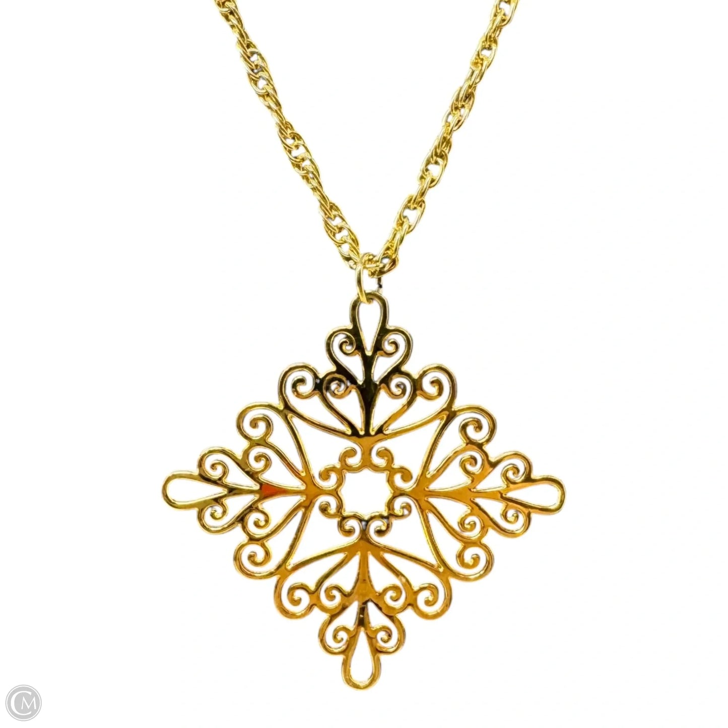 Gold Tone Filigree Necklace