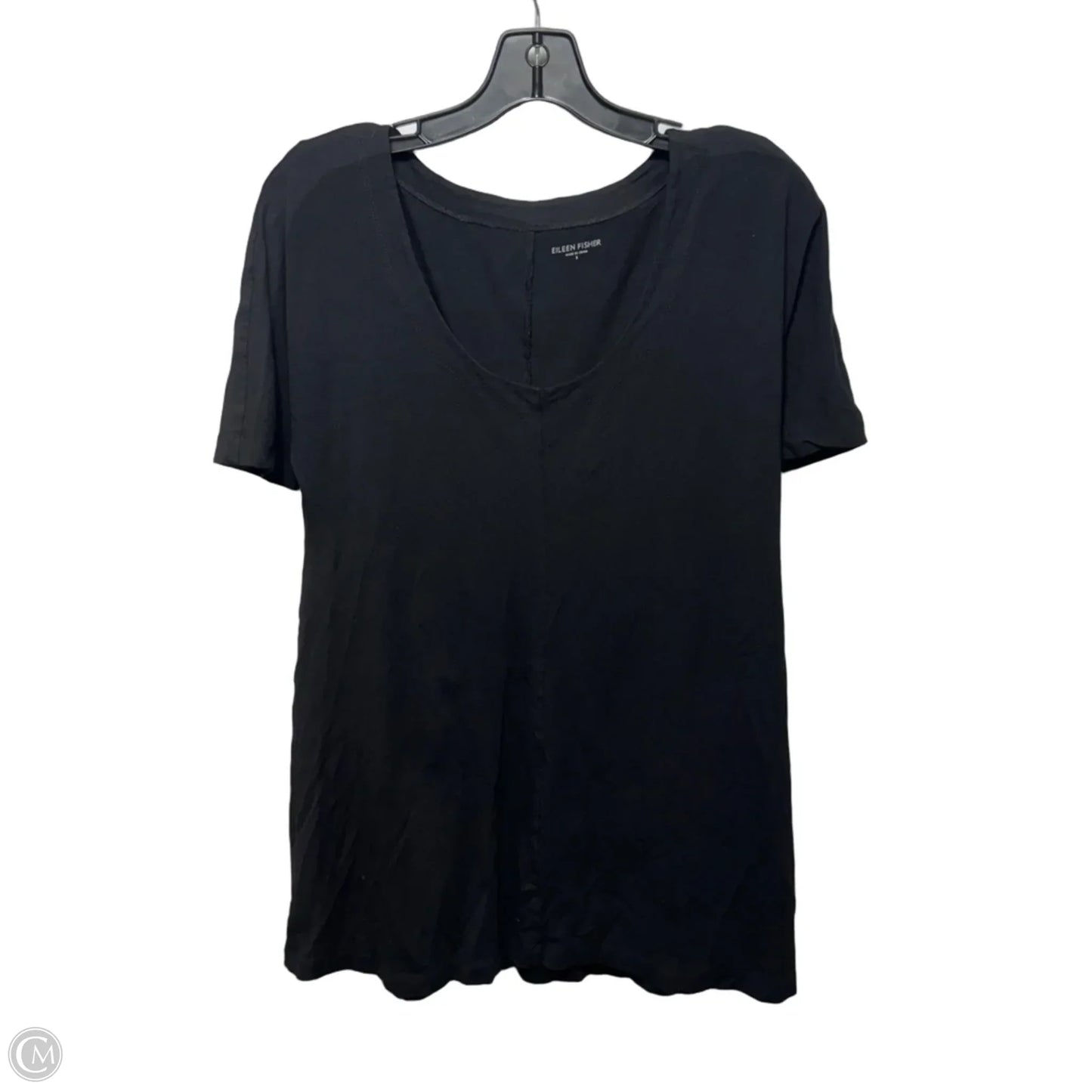 Tunic Short Sleeve By Eileen Fisher In Black, Size: S