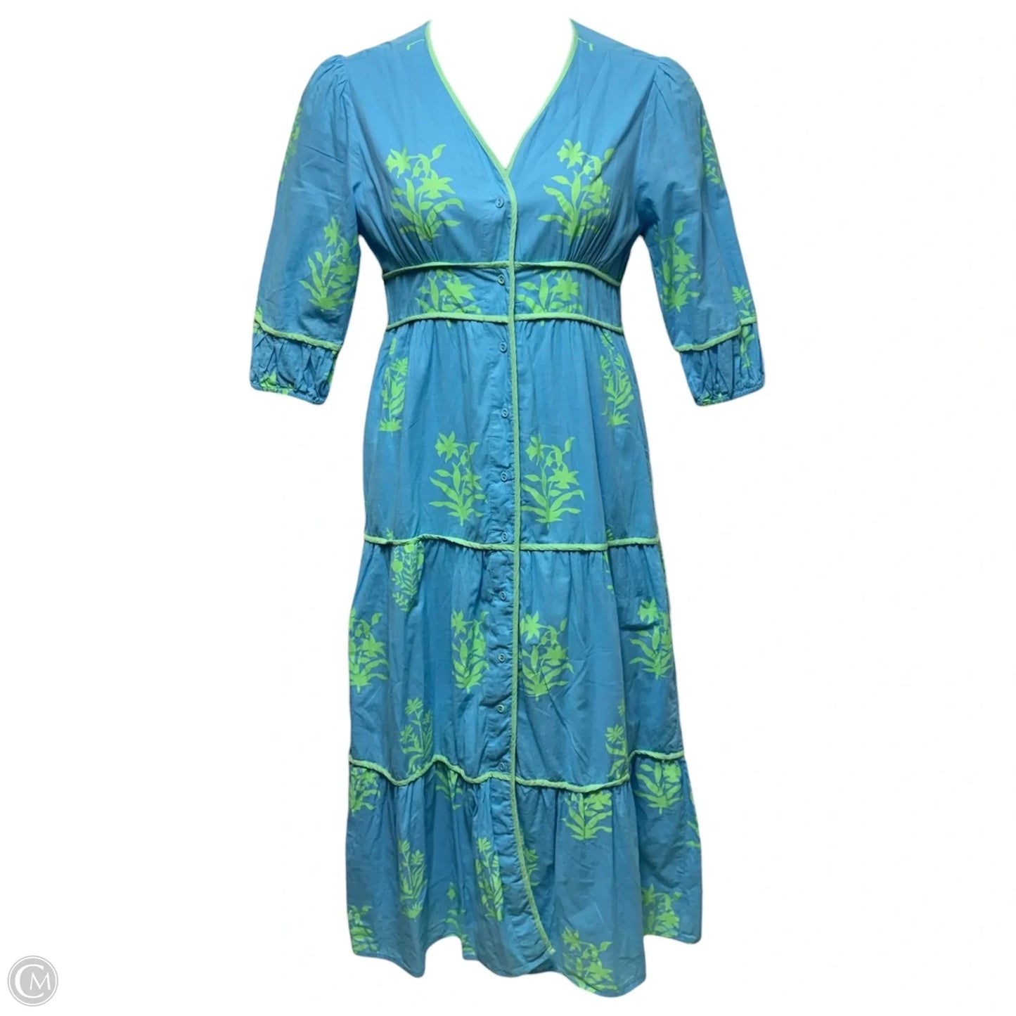 Dress Casual Maxi By Beau & Ro In Blue, Size: M