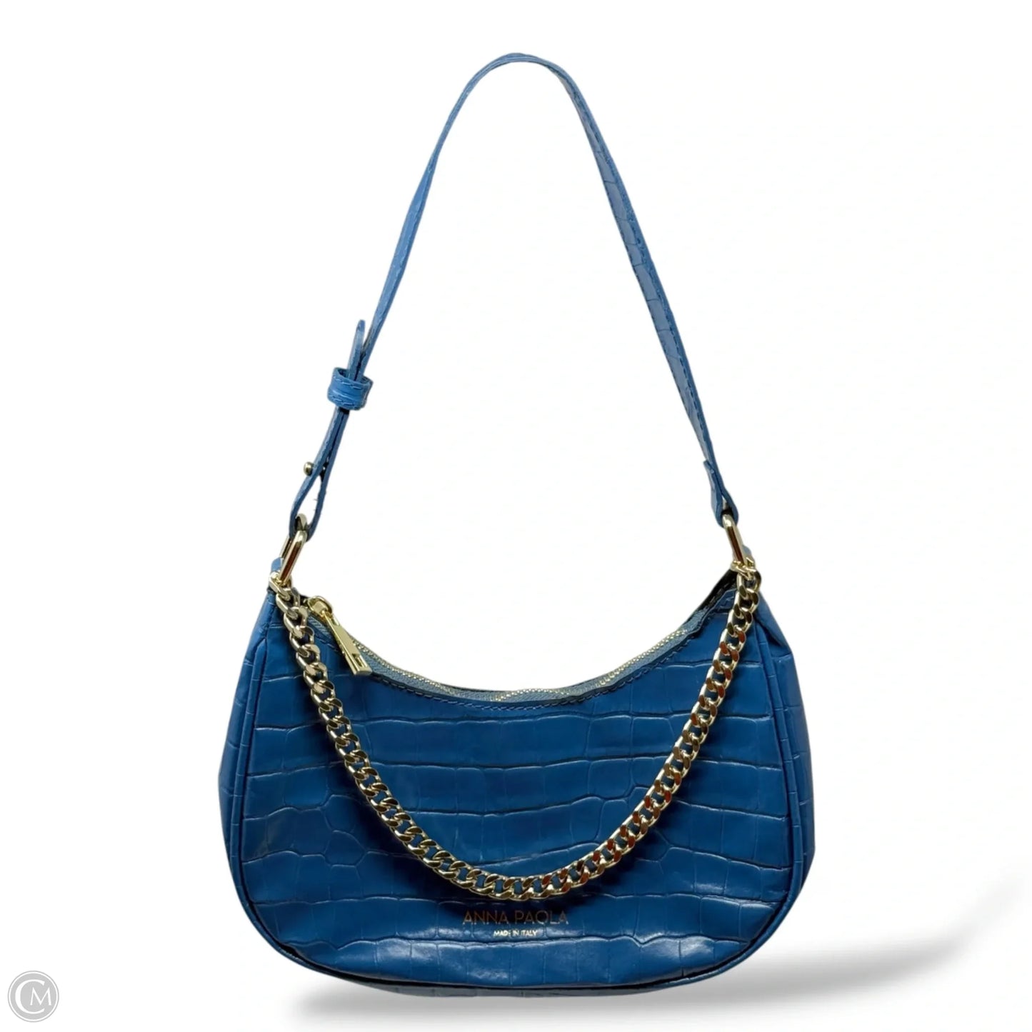 Susanna Croc Embossed Italian Leather Shoulder Bag By Anna Paola, Size: Small