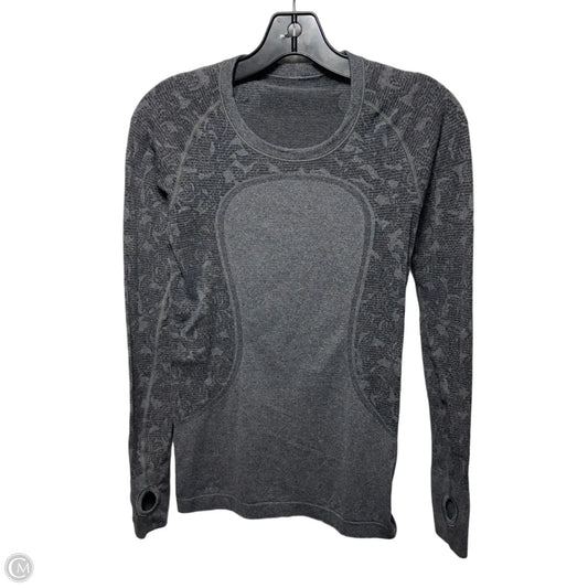 Athletic Top Long Sleeve Crewneck By Lululemon In Grey, Size: 6