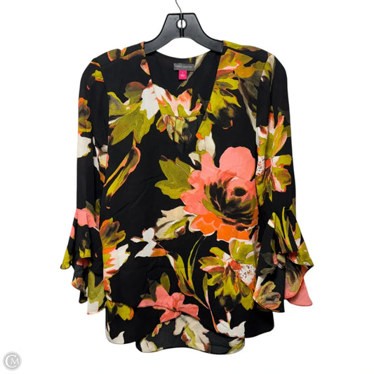 Top Long Sleeve By Vince Camuto In Floral Print, Size: S