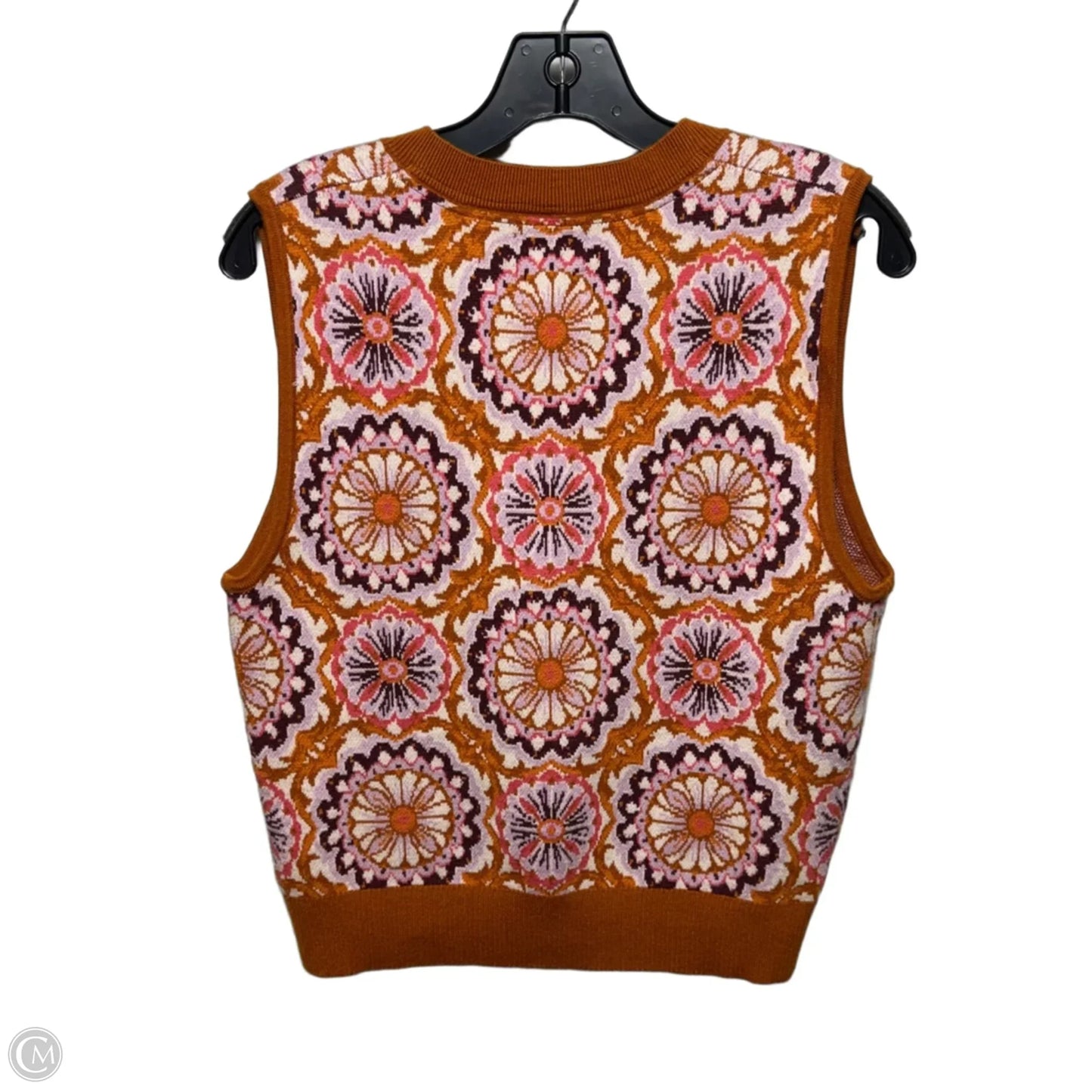 Jacquard Sweater Vest By Maeve In Floral Print, Size: M
