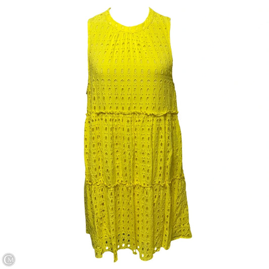 Eyelet Dress Designer By Lilly Pulitzer In Yellow, Size: Xl