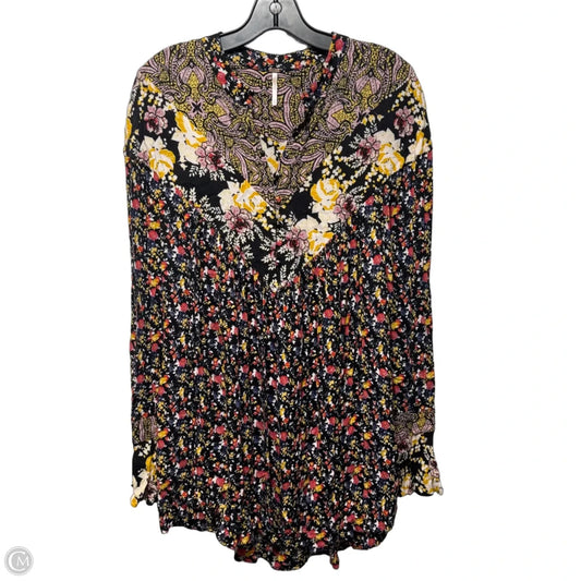 Wildflower Fields Henley Top By Free People In Multi-colored, Size: L