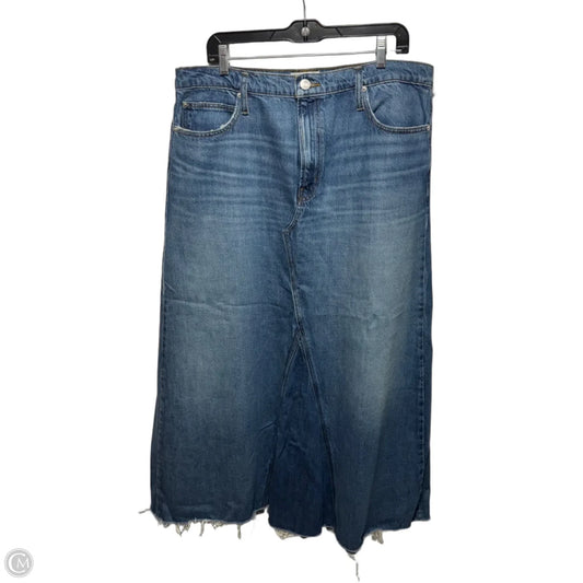 Skirt Maxi By Frame In Blue Denim, Size: 14/32